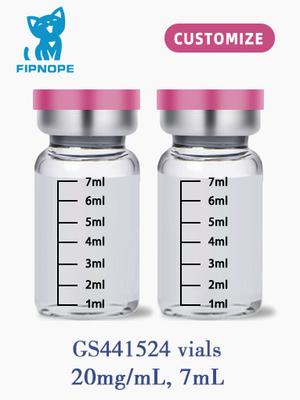 CAS 1191237-69-0 20 mg 7 ml GS441524 Injecção FIP Tratamento Cura Para FIP de Gato