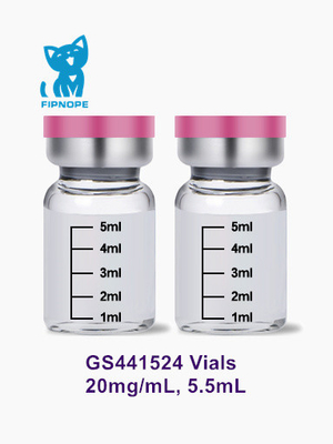 Injeção GS-441524 para a peritonite infecciosa felino do PLF do gato, 20mg/mL, 5.5mL