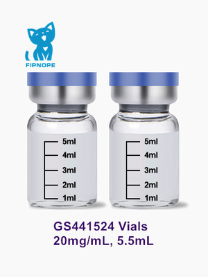 injeção de 5.5mL 20mg/mL GS-441524 para o tratamento do PLF do gato